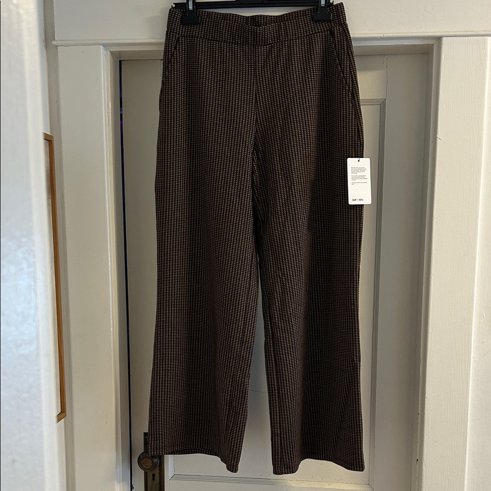 Saint & Sofia Keller Wide Leg Pants - Houndstooth New with Tags